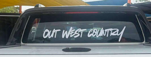 Out west country banner
